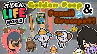 Toca Life World  Golden Poop amp Pencil Crumpet 😱 Secret Crumpets [upl. by Hatfield]