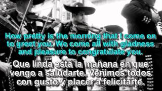 Las Mañanitas letra de cancion amp with English translation [upl. by Trow]