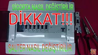 Sigorta nasıl değiştirilir Şalter nasıl değiştirilir [upl. by Nnaeitak]