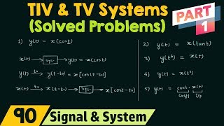 TimeInvariant and TimeVariant Systems Solved Problems  Part 1 [upl. by Antonino]