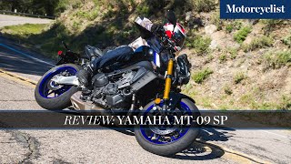 Yamaha MT09 SP Review  Street Racetrack and at Night  Motorcyclist [upl. by Koral]