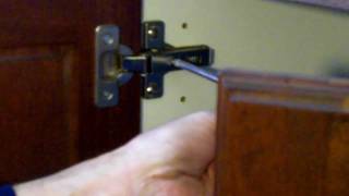 Cabinet Hinge Adjustments  European Cabinet Hinges [upl. by Eirtemed]