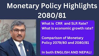 Monetary Policy Highlight 208081EnglishNepali [upl. by Figueroa]