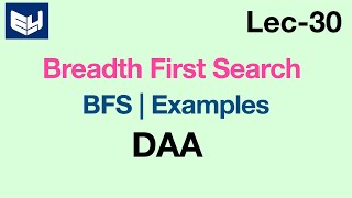 Breadth First Search  BFS  Examples  DAA  Design amp Analysis of Algorithms  Lec30  Bhanu Priya [upl. by Yblek543]