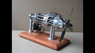 16 Cylinder Stirling Cycle Aero Engine [upl. by Anelat458]