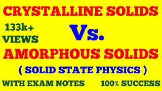 DIFFRENCE BETWEEN CRYSTALLINE SOLIDS AND AMORPHOUS SOLIDS  CRYSTALLINE SOLIDS VS AMORPHOUS SOLIDS [upl. by Tdnaltroc]