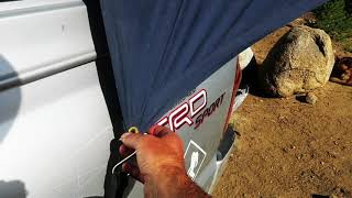 Truck Camping New And Improved Tarp Setup For Rain  VERY SIMPLE [upl. by Liggett]