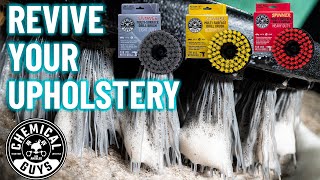 How To DEEP CLEAN Your Upholstery  NEW Spinner Brushes  Chemical Guys [upl. by Nosemyaj]