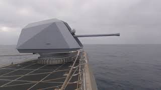 Littoral Combat Ship Live Fire with 57MM Naval Gun System [upl. by Nosnaj]