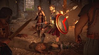 Assassins Creed Odyssey  Epic Spartan Battle Cutscene [upl. by Aikmat]