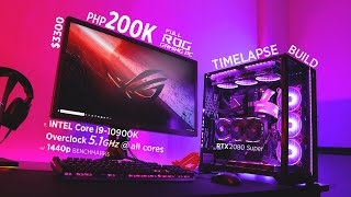 3300 Php200K Full ROG Z490 Gaming PC Time Lapse Build ft Intel i910900K  Maximus XII Hero wifi [upl. by Wyatan]