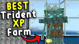 INSANE TRIDENT XP Farm in Minecraft Bedrock 121 [upl. by Longwood]