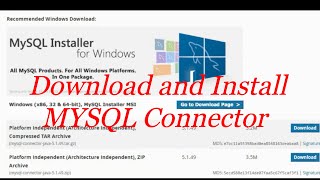 How to Download and Install MYSQL Java Connector jar file  MYSQL JAR FILE [upl. by Anelem83]