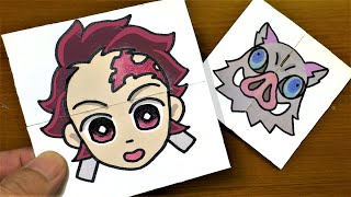 Tutorial Demon Slayer（Kimetsu no Yaiba）Transformations Endless Card｜Funny Paper Craft DIY amp Drawing [upl. by Muraida]