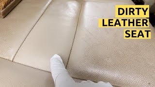 How To Clean ACTUAL Dirty Leather Car Seats [upl. by Airak]