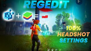 Bluestacks Regedit File For 100 Headshot I Free Fire Headshot Settings I Free Fire One Tap Headshot [upl. by Nylirac855]