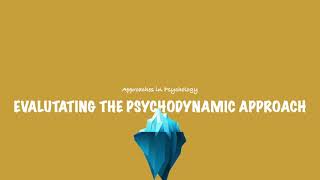 ALevel Psychology AQA Evaluating The Psychodynamic Approach [upl. by Niletac]