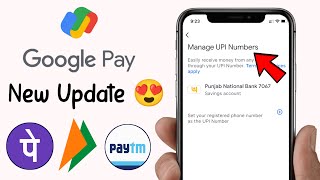 Google Pay New Update Manage UPI Numbers  GPay UPI Number Registration  All in One UPI App [upl. by Teyut]