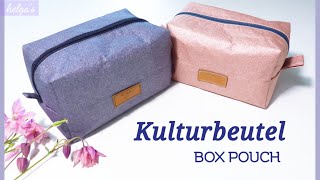 Kulturbeutel selber nähen  Box Pouch Tutorial [upl. by Harris]