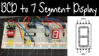 Tutorial  Using the 7447 74HC47 BCD to 7 Segment Display Decoder [upl. by Falk]