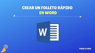 Crear un folleto rápido en Word [upl. by Kcirederf]