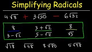 How To Simplify Radicals [upl. by Gagne]