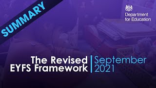 The Revised EYFS Framework September 2021 [upl. by Maffa464]