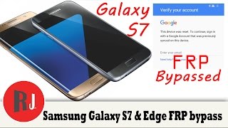 How To Bypass FRP on the Samsung Galaxy S7 and S7 Edge [upl. by Trixy]