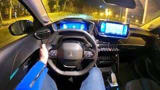 New PEUGEOT 208 2021  NIGHT POV test drive amp FULL REVIEW e208 Allure [upl. by Harolda]