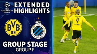 Dortmund vs Club Brugge Extended Highlights  UCL on CBS Sports [upl. by Lelah]