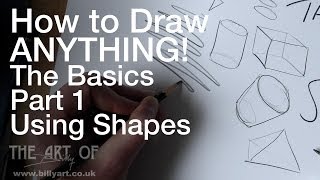 How to Draw Anything The Basics Part 1 Shapes Narrated Step by Step [upl. by Sidonie]