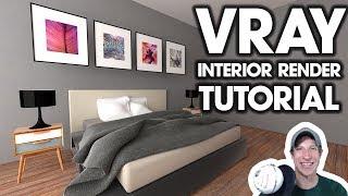 Vray INTERIOR RENDER Tutorial  Easy to Follow [upl. by Ebbarta]