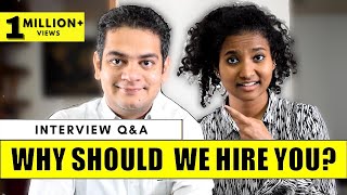 Interview Question Why Should We Hire You  Best Answer for Freshers amp Experienced People ✓ [upl. by Ethelin]