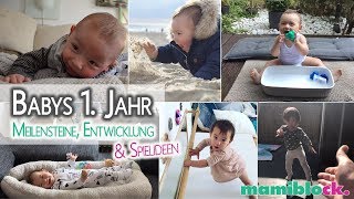 Babys erstes Jahr 🥰 Meilensteine Entwicklung amp Spielideen  mamiblock [upl. by Toffey]