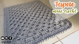 Tapete de crochÃª para banheiro simples  MAXI CROCHÃŠ  JNY CrochÃª [upl. by Johnson]