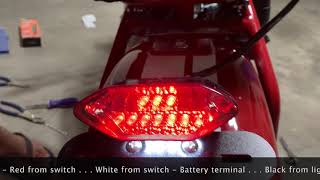 Coleman CT200UEX mini bike brake light installation stepbystep [upl. by Gala]