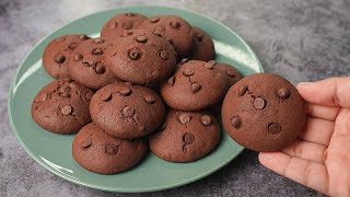 Easy Double Chocolate Chip Cookies Recipe at Home  Yummy [upl. by Rj]