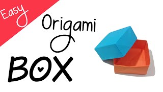 Caja de papel con tapa  Origami Fácil [upl. by Kessiah]