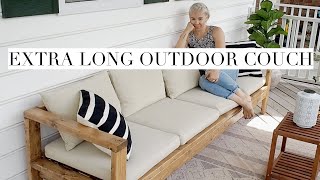 DIY Outdoor Couch Built From 2x4s  Restoration Hardware Knockoff [upl. by Zealand920]