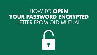 Old Mutual Correspondence  opening a password protected pdf [upl. by Amles828]