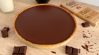 RECETTE FACILE DE LA TARTE AU CHOCOLAT 🍫 [upl. by Profant]