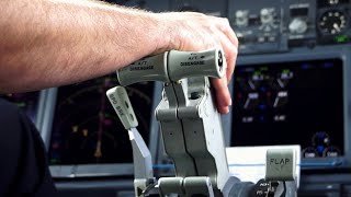 COCKPIT  Boeing 737 Pilot Throttle Inputs during Landing [upl. by Ettelegna]