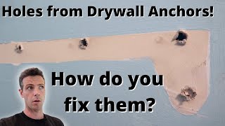 Fixing Big Holes from Drywall Anchors [upl. by Bentlee]