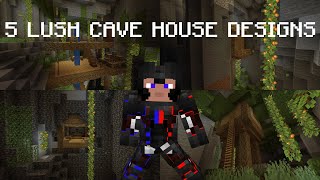 5 Lush Cave House Designs  Minecraft Snapshot 21w10a [upl. by Arjun]