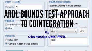 EViews How to Estimate ARDL Bounds Test Approach to Cointegration Estimation and Interpretation [upl. by Rubinstein]