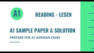 A1 German Exam Sample Questions  Reading  Lesen  Goethe A1 Model Paper  German A1 Exam Reading [upl. by Halivah]