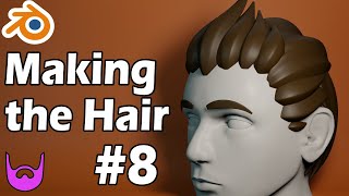 Modeling Hair  Blender 28 Character Creation Course  PART 8 [upl. by Angelico]