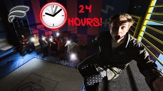 24 HOUR CHALLENGE SUPER TRAMPOLINE PARK SNEAKING IN [upl. by Bastien497]