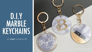 MARBLE RESIN KEYCHAIN TUTORIAL YOU HAVE TO TRY [upl. by Attiuqram7]