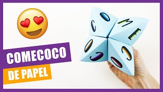 Cómo hacer un 🤪 COMECOCOS 🤪 de PAPEL muy fácil para NIÑOS · JUEGO y MANUALIDADES para niños [upl. by Earej]